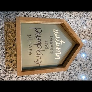 Target Bullseye Pen Fall House Shaped Sign